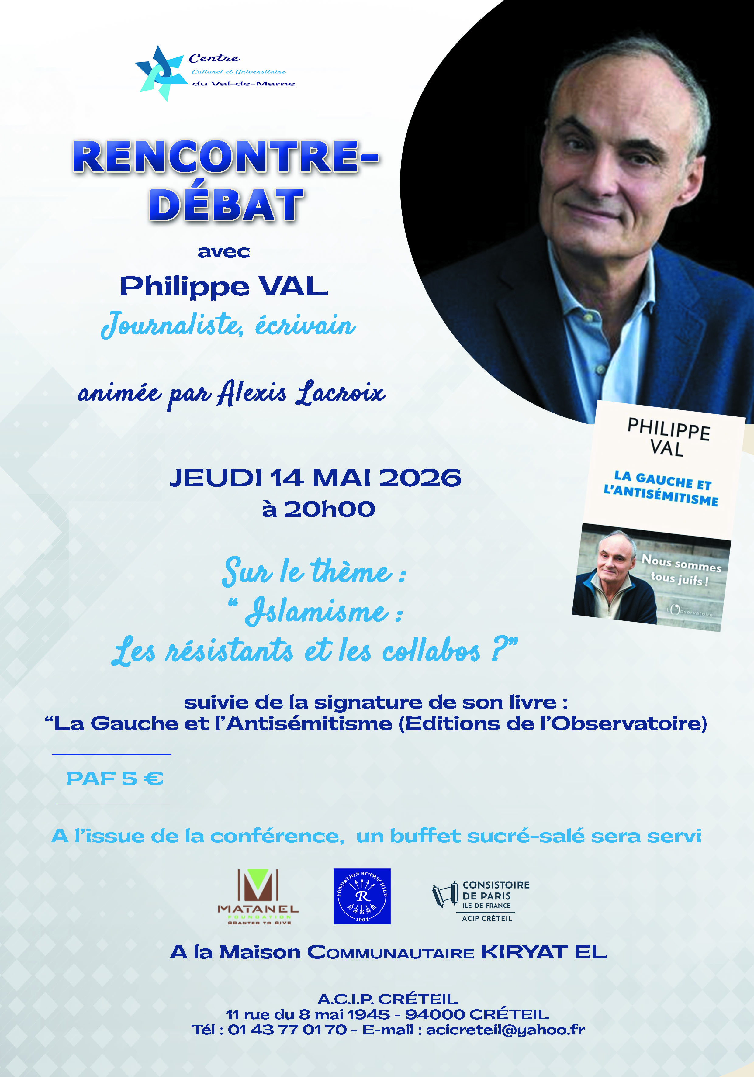 94000 CRETEIL - ISLAMISME : LES RESISTANTS ET LES COLLABOS ?