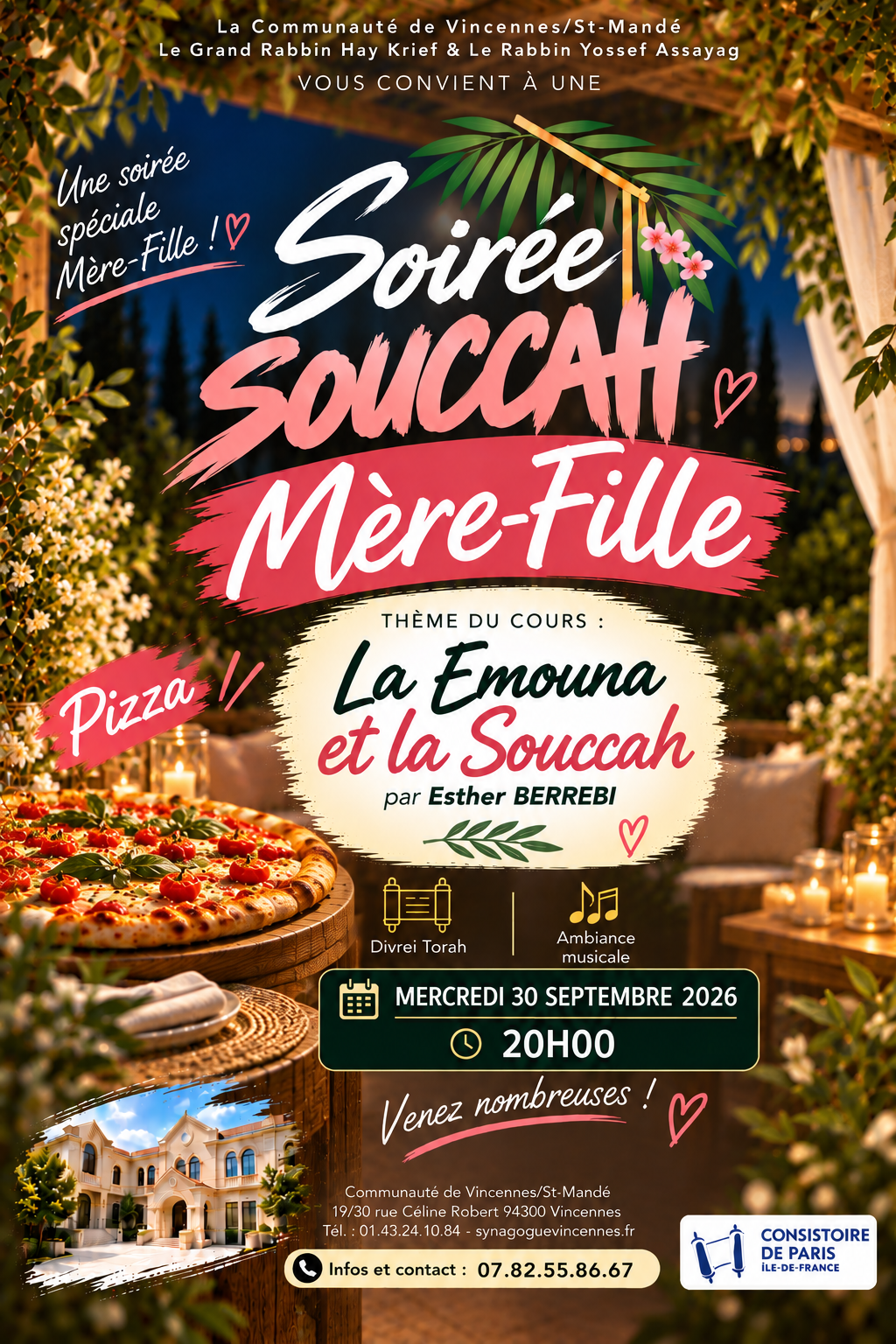 ACIP Vincennes/St-Mandé: Soirée Souccah "MÈRE-FILLE" - Mercredi 30/09/2026