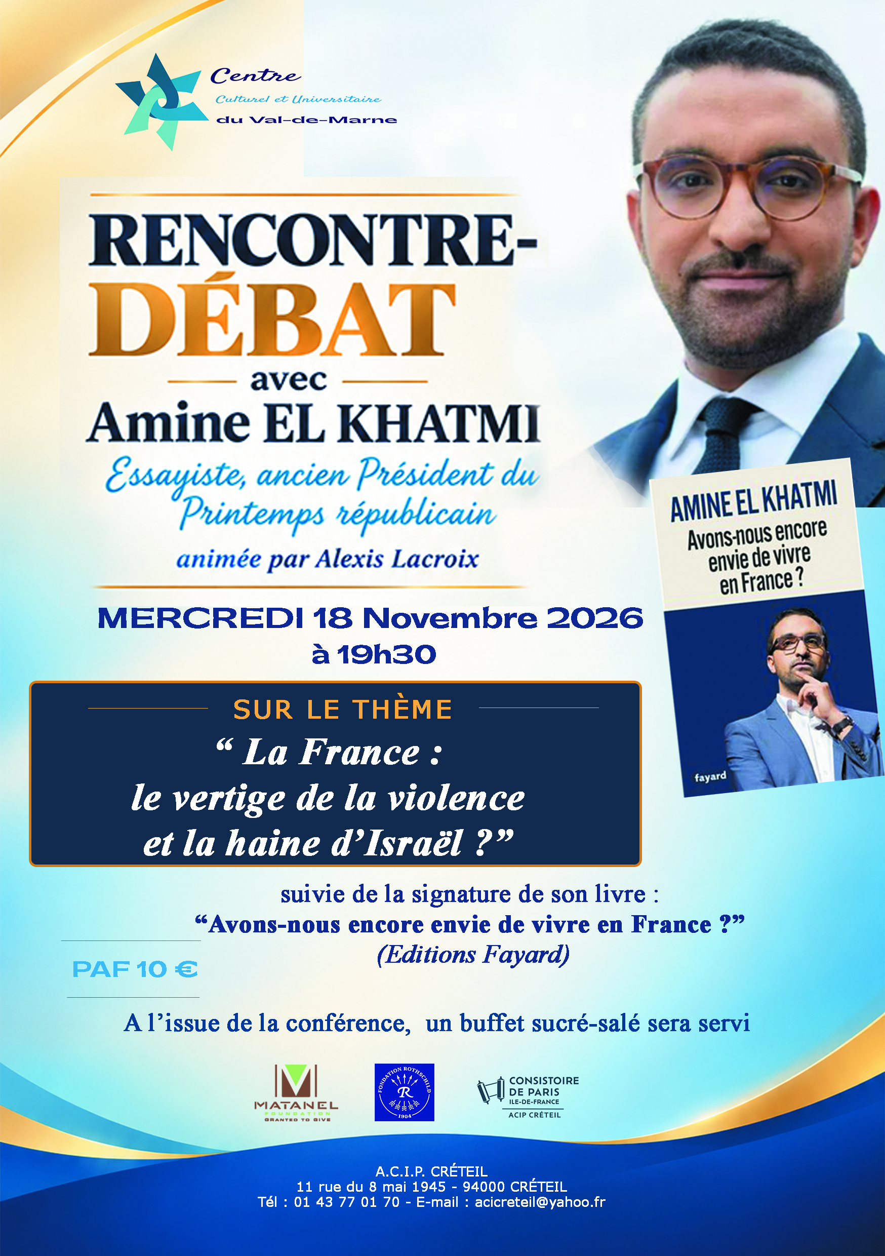 94000 CRETEIL - Maison Communautaire Synagogue Kiryat El - Amine EL KHATMI à Créteil