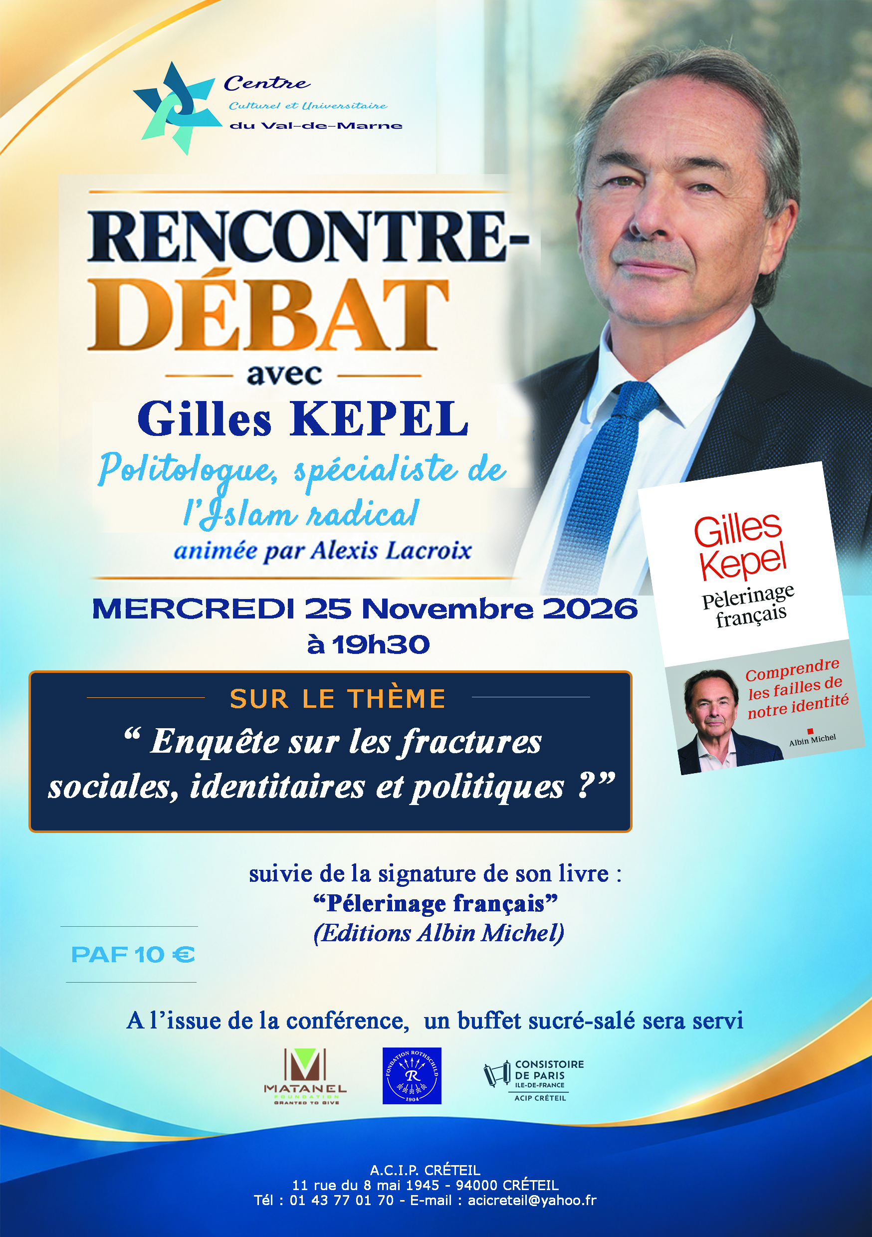 94000 CRETEIL - Maison Communautaire Synagogue Kiryat El - Gilles KEPEL à Créteil