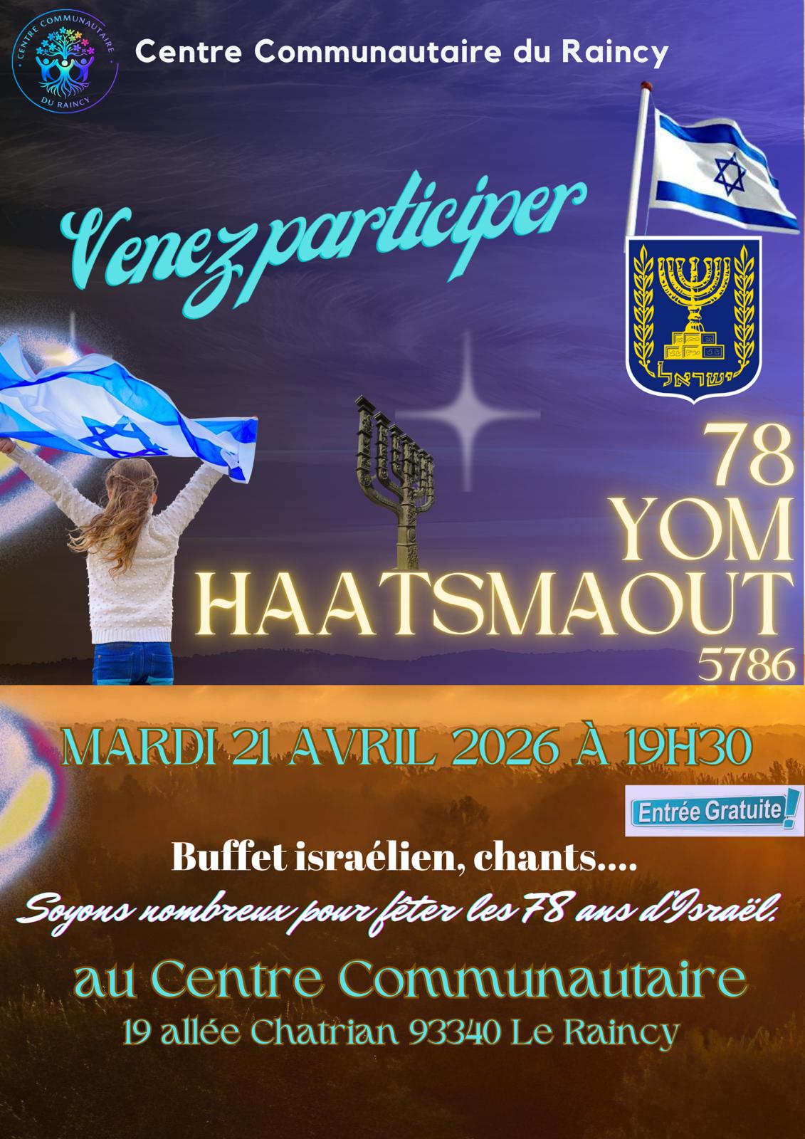 Le Raincy - Yom Haatsmaout